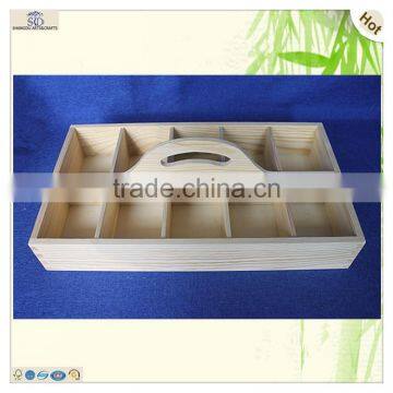 high quality eco-friendly cuboid shape waterproof pine wooden tray