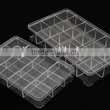 12&18 Lattices With Cover Clear Plastic Sundries Storage Box Jewelry Box photo-2