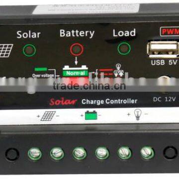 10A PWM Solar Charge Controller Regulator 12V with USB and DC12V Ports