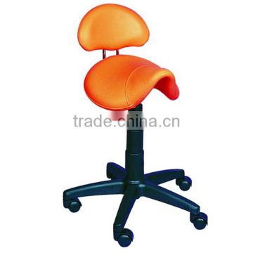 Potable movable Ottoman stool chair saddle chair with wheels used salon furniture F-5003