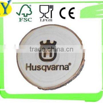 Unfinished Cheap Wooden Table Mat With Bark photo-3