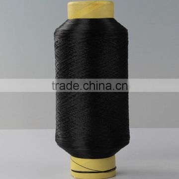 High tenacity 100% black color nylon twisted yarn 150D-2500D for knitting webbing