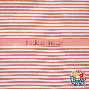 2016 wholesale unique fabric red white striped cotton seersucker fabric