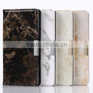 Noble design high quality marble PU card bumper/pocket cell phone case for Sony