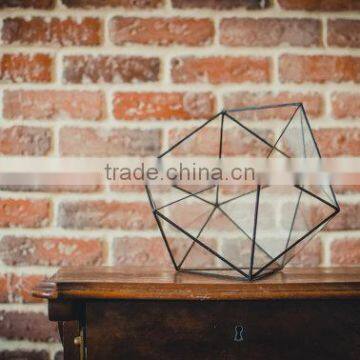 Medium Terrarium Icosahedron Stained Glass Vase Planter for Indoor photo-4
