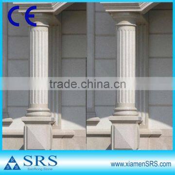 Natural yellow granite pillar stone column