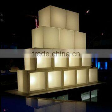 led store cabinet plastic cabinet for bar or nightclub