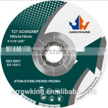 4'' 100 resin bonded metal grinding wheel for stone