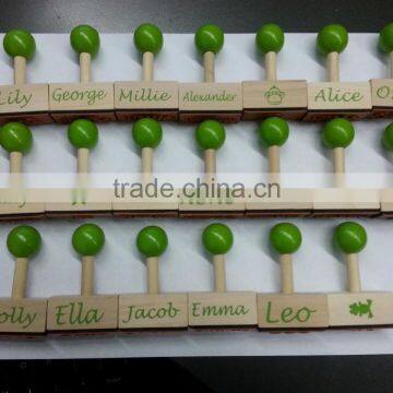 Custom Logo Kids DIY Craft Rubber Wooden Stamp With Ink Pad photo-4