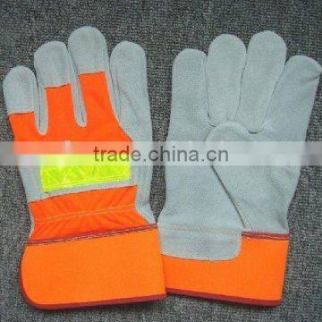 Reflective Leather Safety Glove ZM-M3