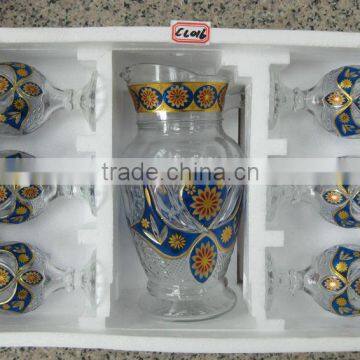 JK021 7pcs Glass Drinking Set With Deco photo-4