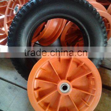 Tubeless PU Foam Wheel 3.00-8 With Plastic Wheel