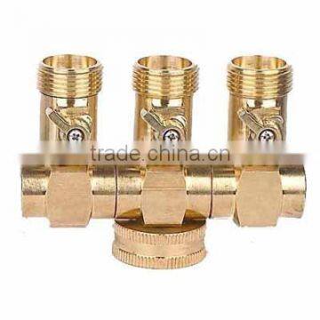 Brass hose connector with valve gardening watering high quality OEM custom-made. EU