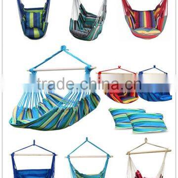 Rainbow Stripe Cotton Hanging Hammock Swing Chair photo-6