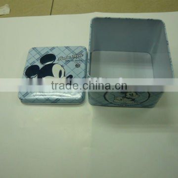 Square Tea tin without hinge