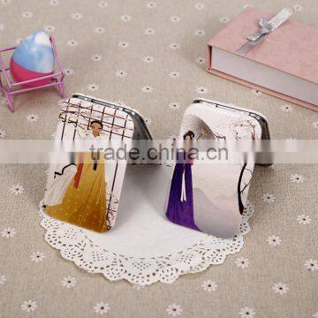 CJA17-Chrome Finishing Customized Makeup Pocket Hand Mirror Foldabel Mirror photo-3