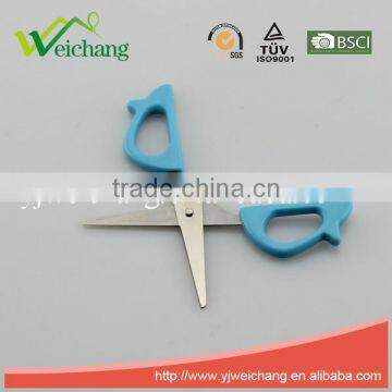 WCSC223 Premium Novelty Wholesale Soft Handle Colorful School Children Plastic Scissors Fish Shape Funny Shape New Handle Design photo-2