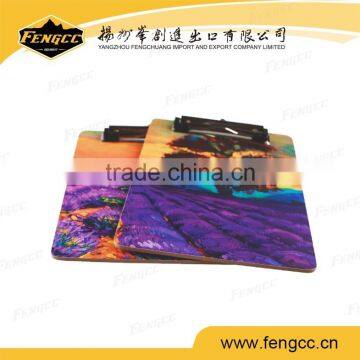 Promotional Custom Print Wood Mat With Metal Clip photo-3