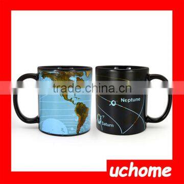 UCHOME New Novelty Toy Heat Sensor Cup World Map Color Change Mugs photo-3