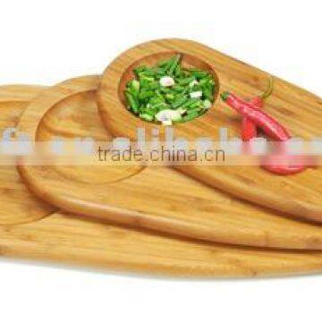 3 Pcs Round Bamboo Cutting Board Set #2899