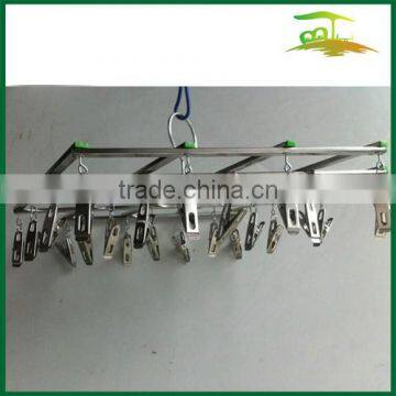 Metal Stainless Steel Hanger With 20 Clips/pegs photo-2