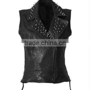 Women Leather Vests sheep leather natural grain