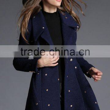 New Arrival Women Chic Fashion Long Cashmere Coat OEM Service