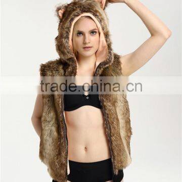 Custom Latest Design Winter Sexy Women Faux Fur Coat photo-4