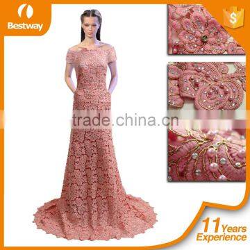 High Quality Lace Fabric Mesh Embroidery Guipure Cord Lace Cupion CP0145 African Cord Lace for Wedding Dress photo-6