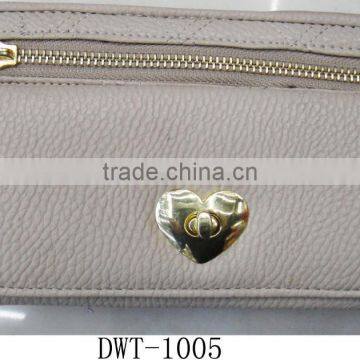 Hot Lady's pu Leather Heart Closure Latest Wallet photo-3