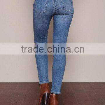 MGOO High Quality Spandex Women Hipster Blue Denim Jeans Fashion Skinny Shinning Muslim Pants photo-5
