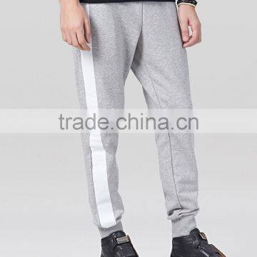 Popular Wholesale Classic Grey and White Men's Paneled Joggers photo-3