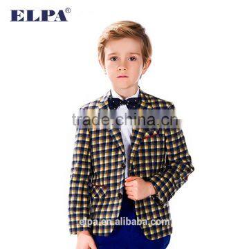 ELPA Kids Jacket 2015 Style Casual Blazer Plaid Boys Blazer With Elbow Patches photo-2
