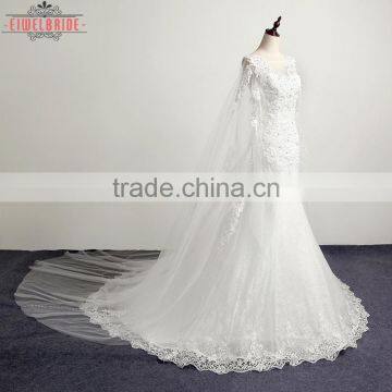 OEM Long Floor-length Shawl Wedding Dress Detachable Skirt