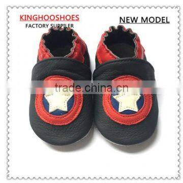 popular design genuine cow leather and hight quality soft sole baby shoes