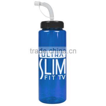 USA Made 32 oz Transparent Sports Bottle With Straw Lid - BPA/BPS-free, FDA Compliant and Comes With Your Logo photo-6