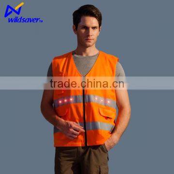 Class 2 Safety Reflective surveyor Vests with led light