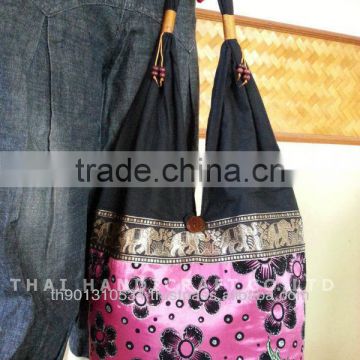 New Thai Silk Embroidered Handbag Tote Bag