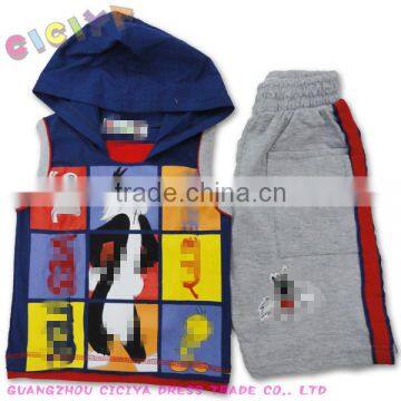 Cute designed 2pcs children pajamas with lastest fashion