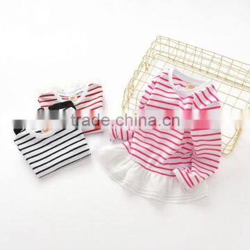 Wholesale Tulle Girls Cute Striped t Shirt Custom Printed t Shirts photo-6