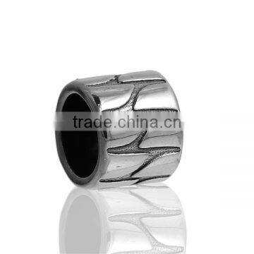 304 Stainless Steel Spacer Beads Cylinder Silver Tone