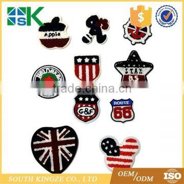 10 styles Towel Fabrics combination Iron on patches sewn For clothing applique badges