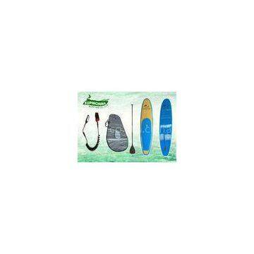 Square Tail Durable Bamboo Standing Paddle Board Fishing , 12'x31
