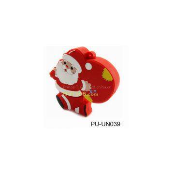 PVC USB 2.0 Bulk 4GB Santa Claus Shape USB Flash Drive.