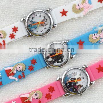 kid frozen watch/silicone rubber watch strap