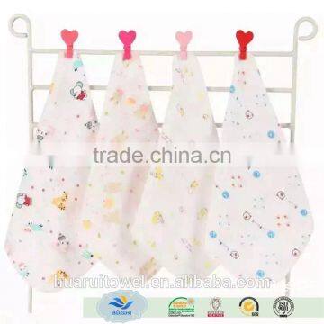 alibaba China good quality cartoon printed 100% cotton gauze baby bib