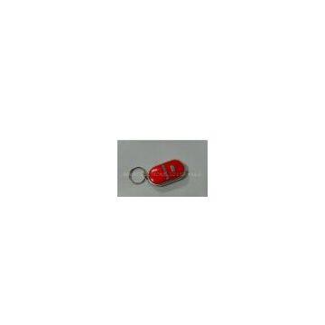 Small red color Torch Sound Control Lost Key Finder chain Keychain with logo be printed