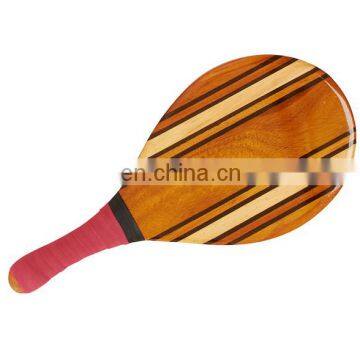Wholesale Wooden Beach racket sale / 2 beach paddle with 1 ball