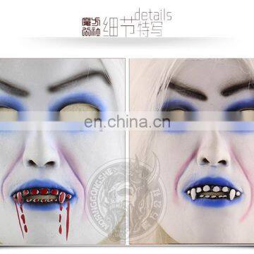 Halloween Latex Ghost Mask With White Wigs photo-3