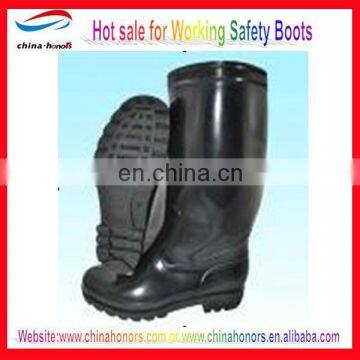 Industrial safety pvc rain boot/steel toe steel plate safety boots